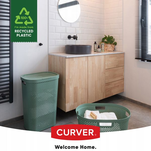 Curver Kosz Na Pranie Bieliznę Pojemnik Eko 60L zdjęcie 2