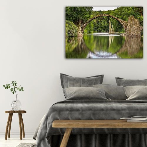 Deco Panel, Most łukowy nad jeziorem 60x40 na Arena.pl