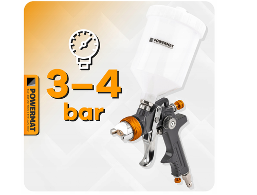 PISTOLET LAKIERNICZY DO MALOWANIA LAKIEROWANIA HVLP 1,4 MM ZBIORNIK 600 ML na Arena.pl