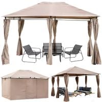 pawilon ogrodowy 3x4m ze ścianami bocznymi zasłony namiot wodoodporny mocny