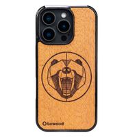 drewniane etui bewood do iphone 16 pro niedźwiedź merbau