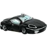 Bombka choinkowa szklana: Samochód sportowy: czarny