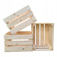 SKRZYNKA DREWNIANA naturalna 40x30x25