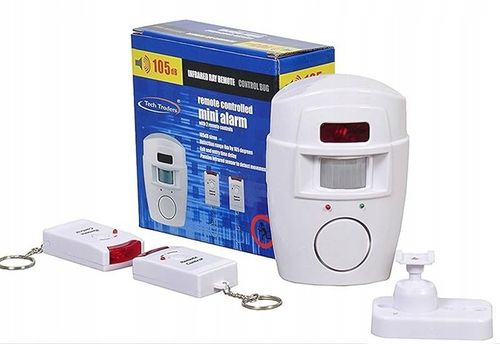 2x ALARM BEZPRZEWODOWY CZUJNIK RUCHU SYRENA NA BATERIE DO DOMU GARAŻU na Arena.pl