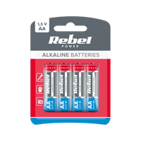 Baterie alkaliczne AA LR06 R6 LR6 4 sztuki 1,5V paluszki Rebel