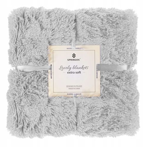 KOC WŁOCHACZ NARZUTA NA ŁÓŻKO PLED MIĘKKI GRUBY CIEPŁY 200x220 cm SZARY na Arena.pl