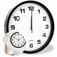 ZEGAR ŚCIENNY CZARNY 30cm na ścianę dekoracyjny klasyczny do kuchni