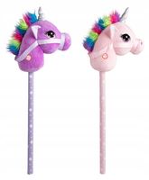 HOBBY HORSE JEDNOROŻEC GŁOWA KONIA NA KIJU PLUSZOWY Z DŹWIĘKIEM dla dzieci