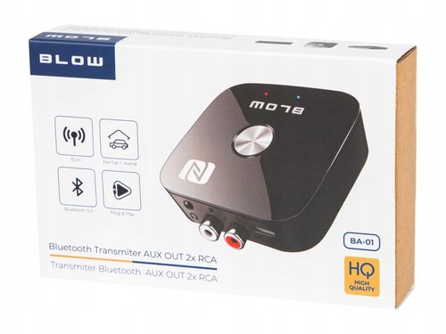 ADAPTER ODBIORNIK DO WIEŻY BLUETOOTH 5.3 NFC AUX RCA USB PILOT ZESTAW na Arena.pl