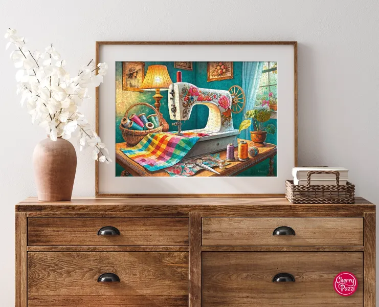 Puzzle 1000 elementów. Mój kącik do szycia 30875 zdjęcie 5