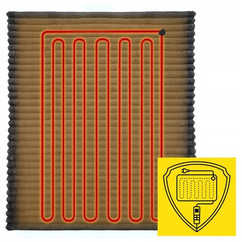 Koc elektryczny DUŻY 180x160 Mata grzewcza Yoer pilot LCD gruby 160W +Timer na Arena.pl