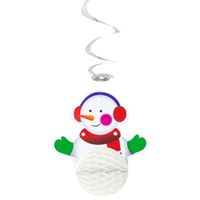 Dekoracja świąteczna świderek honeycomb Bałwan