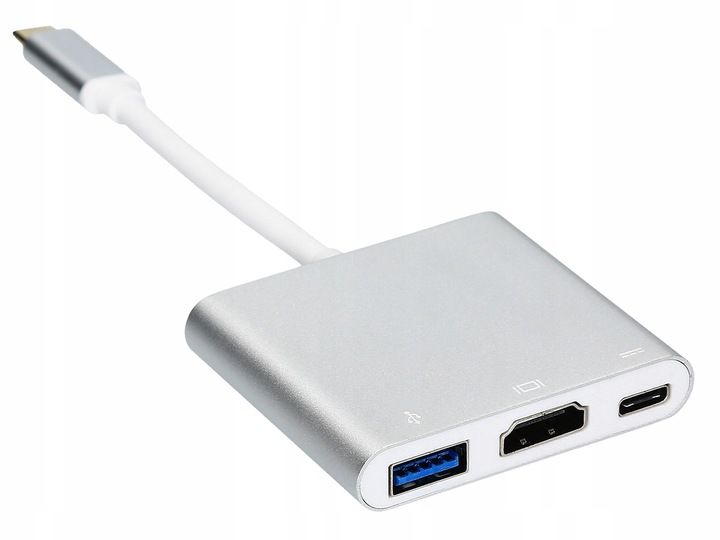 ADAPTER USB C HDMI+USB 3.0+PD 4K HUB MacBook 3w1 zdjęcie 6