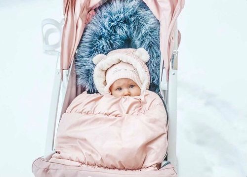 Śpiworek zimowy do wózka różowy mat na Arena.pl