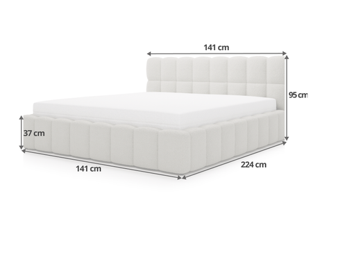 Łóżko tapicerowane Aura 120x200 szare na Arena.pl