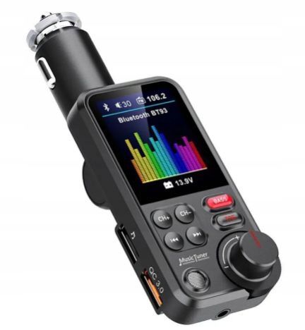 Bezprzewodowy TRANSMITER FM Bluetooth 5.0 SD RADIO ŁADOWARKA GŁOŚNIK 12/24v na Arena.pl