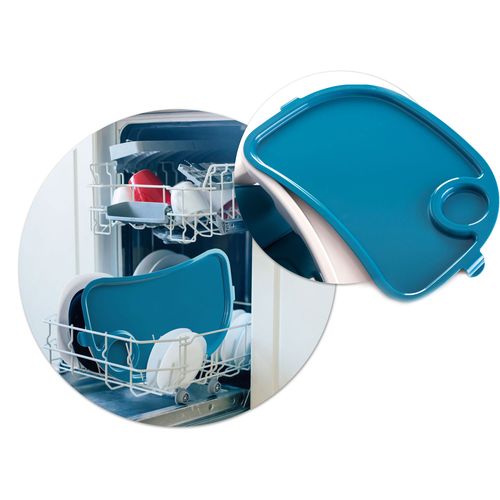 Krzesełko do karmienia ze stolikiem, leżaczek Belo ciemno niebieskie + pałąk z zabawkami na Arena.pl