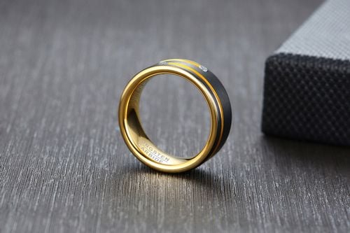 OBRĄCZKA PIERŚCIEŃ z Wolframu WOLFRING EU22 US10 na Arena.pl