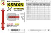 kołek szybki montaż z kołnierzem ksmxn 8*50mm - kxh 8*50k