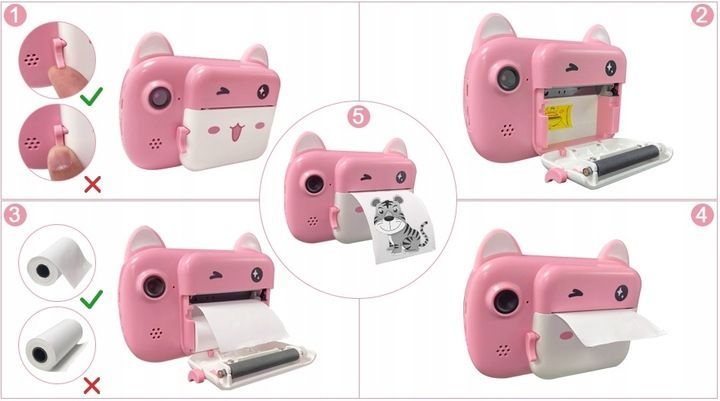 Aparat cyfrowy natychmiastowy HD z drukarką POLARX zdjęcie 2