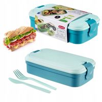 Lunchbox CURVER ze Sztućcami Pojemnik Obiadowy 1300ml LUNCH & GO