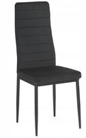 Krzesło tapicerowane nowoczesne do jadalni salonu welurowe Mark8 czarne