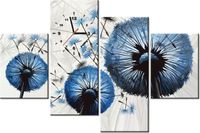 120CM 80CM ZEGAR 4 ELEM DMUCHAWCE NIEBIESKIM KOLORZE OBRAZ ŚCIENNY