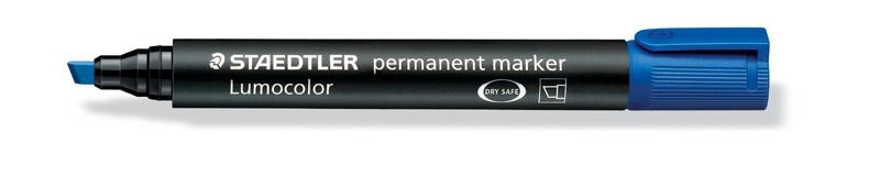 marker permanentny staedtler lumocolor ścięty - niebieski zdjęcie 1