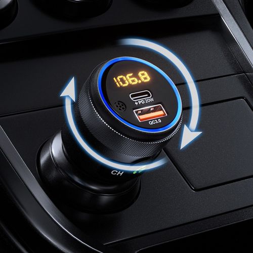 TRANSMITER FM BLUETOOTH 5.1 USB SZYBKA ŁADOWARKA QC 18W/PD 24W 12/24V BASS na Arena.pl