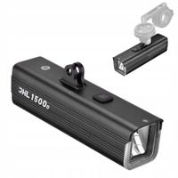 Lampka rowerowa przednia RockBros RHL1500 5000 mAh USB-C Czarny