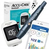 Glukometr Accu-Chek Instant Mg/dL Paski Do Glukozy ZESTAW Nakłuwacz Lancety