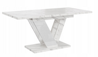 Stół rozkładany kuchenny lub salon 120 -160 cm Biały Marmur Bianco DUNAI