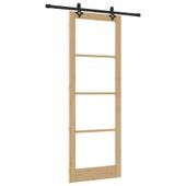 Przesuwne Drzwi Brązowy 83 x 232 cm Drewno i metal