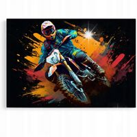 Obraz 90x60 samochody motor cross aprilla kawasaki enduro abstrakcja art