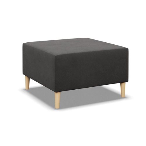 Pufa, podnóżek, MILO, mikrofaza, 71x71x40 cm, szary | TYLETEGOTU na Arena.pl