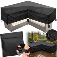 POKROWIEC NA MEBLE OGRODOWE NAROŻNIK WODOODPORNY 250x250x100 OXFORD CZARNY