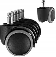 KÓŁKA GUMOWE DO FOTELA BIUROWEGO ZESTAW 5 SZTUK