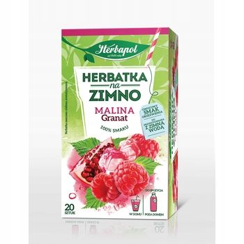 4x 20x 1,8g HERBAPOL Herbatka na zimno Malina Granat 80tb zdjęcie 2