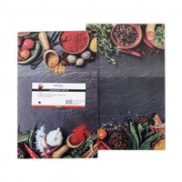 Deska szklana hartowana do krojenia duża 2 szt. komplet  wzór przyprawy