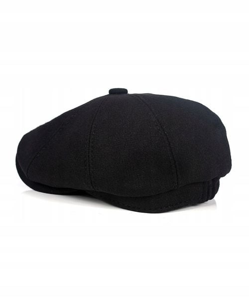 Kaszkiet Męski Czarny Czapka Wełna Premium Retro PEAKY BLINDERS Gazeciarz zdjęcie 7