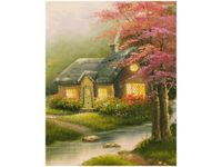 40X50CM WIECZOREM STRUMYKIEM OBRAZ