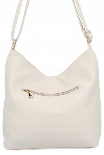 Herisson - torebka worek zamek skóra ekologiczna jasny beżowy 1052L2080 na Arena.pl