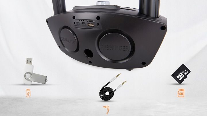 KARAOKE BEZPRZEWODOWY ZESTAW GŁOŚNIK 2 MIKROFONY BLUETOOTH NA IMPREZY SUPER zdjęcie 13