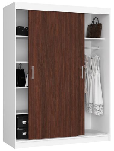 SZAFA PRZESUWNA 150 cm CLP MONO BIAŁA/WENGE na Arena.pl
