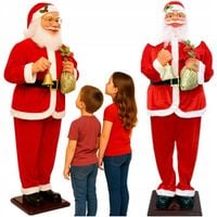 DUŻY MIKOŁAJ XXL 180cm FIGURA TAŃCZY ŚPIEWA OZDOBA BOŻE NARODZENIE ŚWIĘTA
