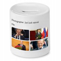 Skarbonka Donald Tusk Po Just Look Natural Z Nadrukiem Ze Zdjęciem