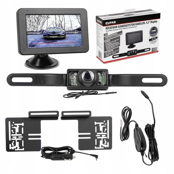 Monitor 4,3'' BEZPRZEWODOWA KAMERA cofania w ramce zdjęcie 1