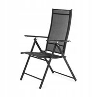 Krzesło ogrodowe Mirpol metal czarny SKŁADANY REGULOWANY