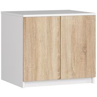 Nadstawka na szafę 60 cm - biała-dąb sonoma - 2 drzwi