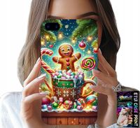 ETUI DO IPHONE ( 7 PLUS ) - PIERNIK PIERNIKI ŚWIĄTECZNE WZORY +SZKŁO